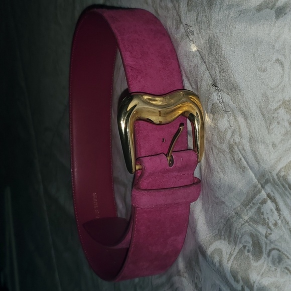 Genuine Leather Made In Taiwan Pink Belt Size M - Picture 2 of 14